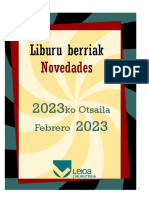 2023ko Otsaileko Liburu Berriak - Novedades de Febrero Del 2023