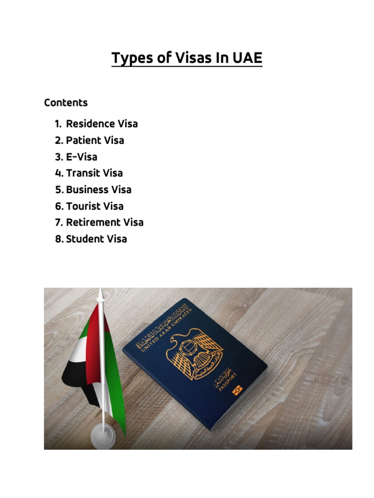 Types of UAE Visas