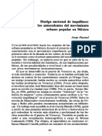 Huelga nacional de inquilinos - Los antecedentes del movimiento urbano popular en México - Jorge Durand (18 pp)