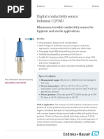 Indumax CLS50D Conductivity Sensor | PDF | Sensor | Applied And ...
