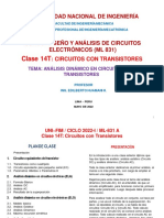 UNI - FIM - 2022-1 (ML-831) - Clase 14T (Transistores-Análisis Dinámico I)