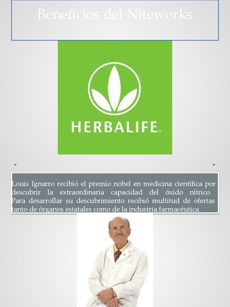 Beneficios del Niteworks de Herbalife | PDF | Óxido nítrico | Endotelio