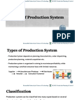 Types of Production System