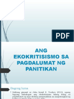 Ang Ekokritisismo Sa Pagdalumat NG Panitikan