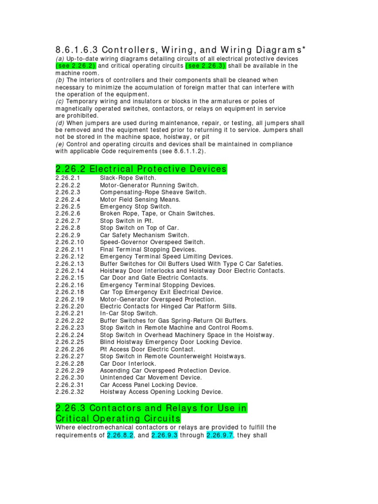 Elevator Wiring and Control Standards | PDF | Switch | Elevator
