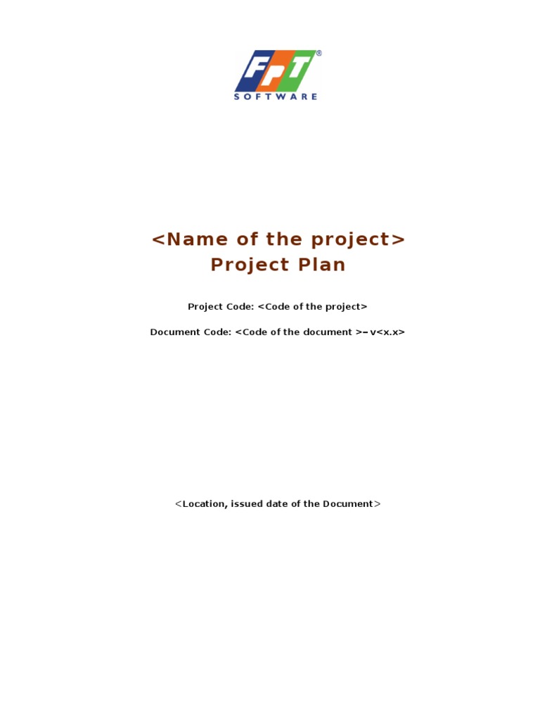 Template Project Plan | PDF | Business