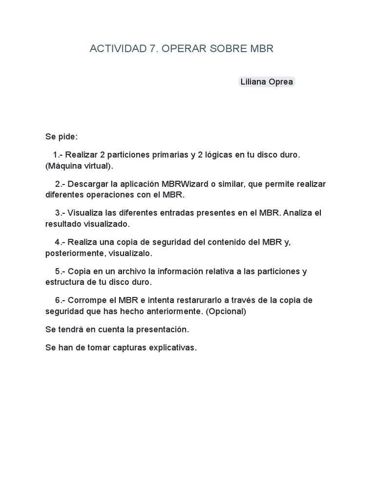 Guía de Particiones y MBR en Windows | PDF | Hardware de la computadora ...
