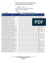 Universidad Estatal Península de Santa Elena Acta de Registro de Calificaciones