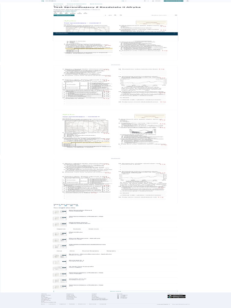 Test Sprawdzajacy Z Rozdzialu II Afryka PDF PDF
