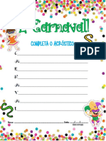 Acróstico de Carnaval 1