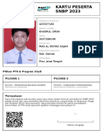 Kartu Peserta SNBP 2023: 423327160 Khaerul Umah 3037289199 Mas Al Irsyad Gajah Kab. Demak Prov. Jawa Tengah