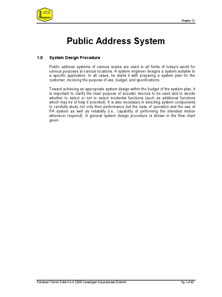 120 Public Address System PDF Free PDF Microphone Loudspeaker