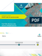 Pré-dimensionamento de lajes maciças em concreto armado