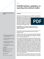 Reporting guidelines for observational studies