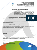 Portaria 02.2023 - DispÃ e Sobre Suspensã o Dos Servidor de Dados e Aplicaã Ã o Do Municã - Pio.