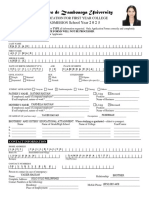 Admissions Application Form and Privacy Notice