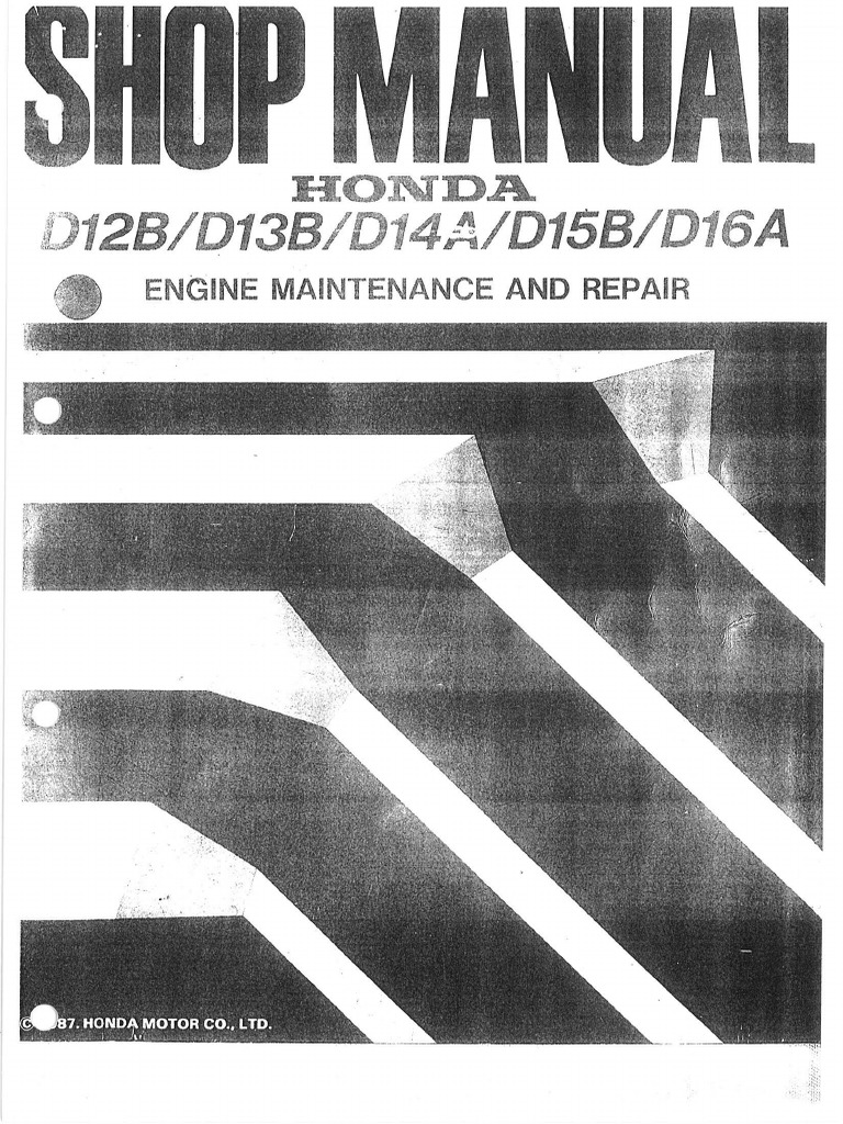 Honda D Series Engines PDF