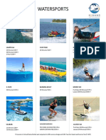 Water Sports Price List