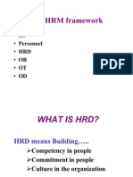 The HRM framework for developing human resources