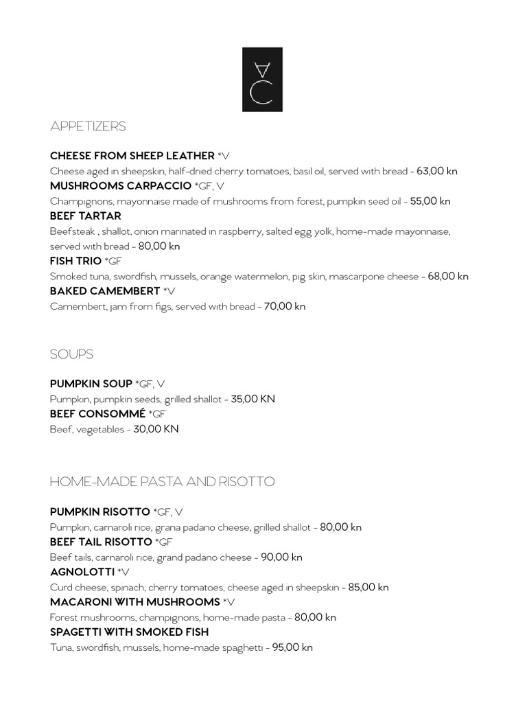 Jelovnik PDF Lunch Cooking