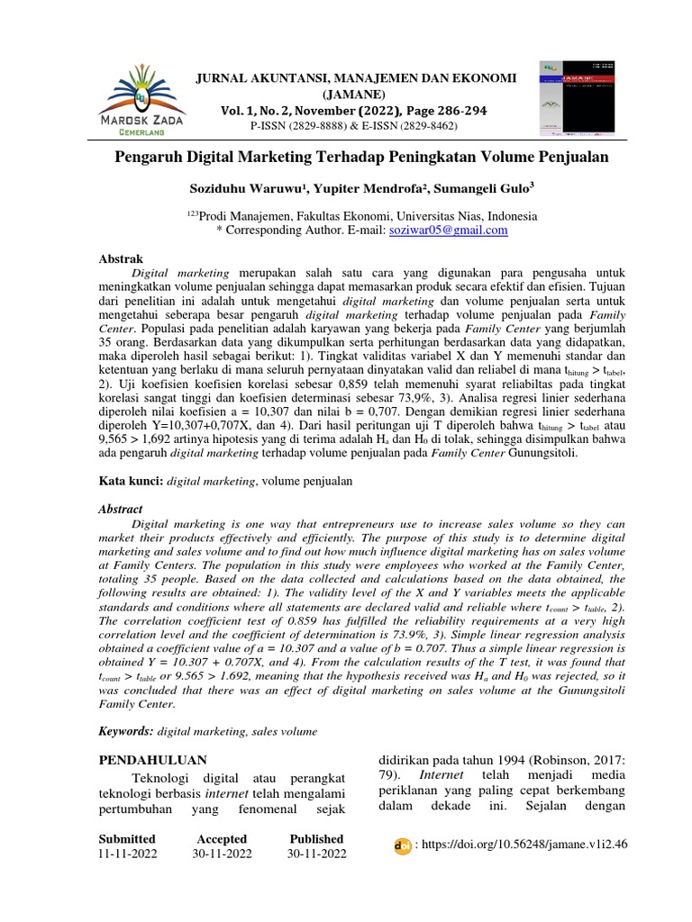 Pengaruh Digital Marketing terhadap Volume Penjualan PDF: Sebuah Analisis Mendalam