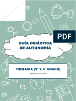 Guía Didáctica de Autonomía. 3ro y 4to