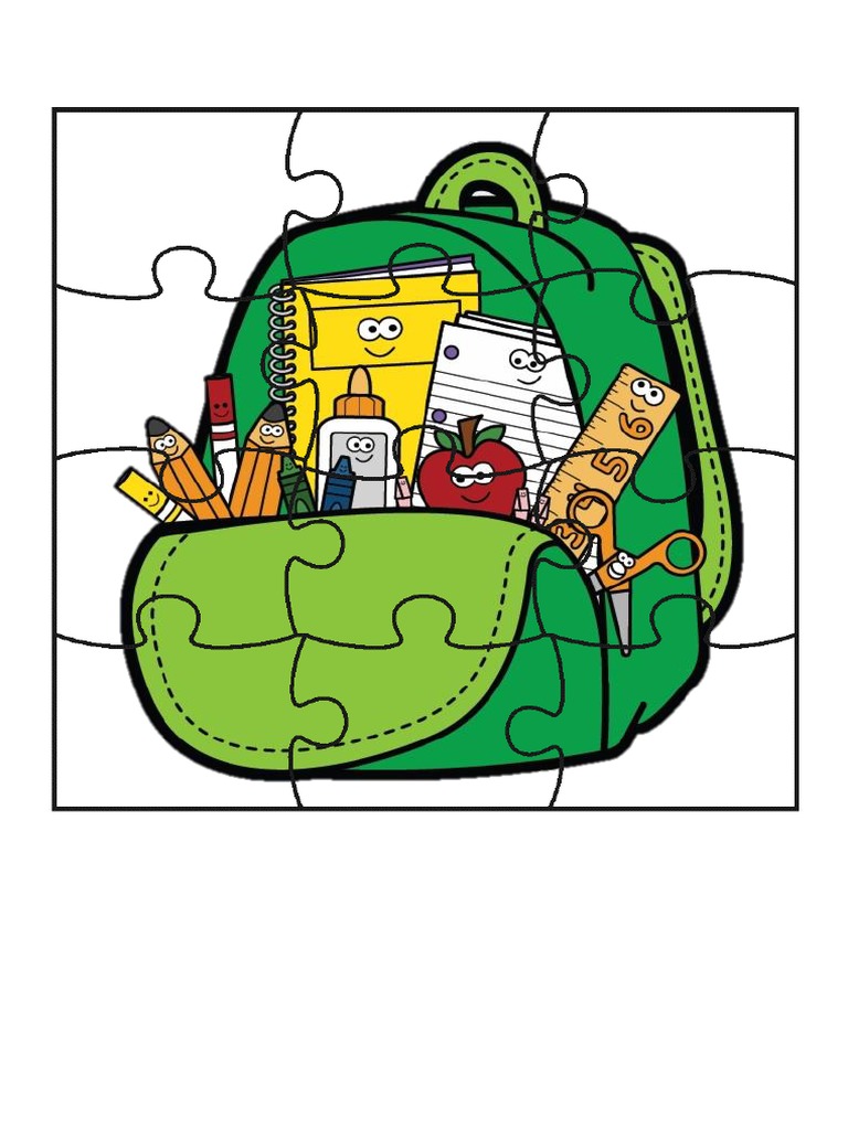 School Supplies Puzzle PDF