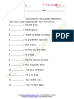 Interjections Worksheet 1