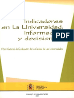 1999 - Indicadores de Rendimiento Para Las Universidades Españolas_necesidad y Disponibilidad