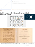 Bald's Leechbook, Il Libro Delle Prescrizioni Mediche Di Bald - VitAntica