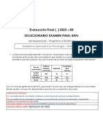 Examen - Final - Estadistica Aplicada Psicologia 2023 - 00 - SOLUCIÓN