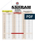 CPT - 12 Class 11 Jee Main Paper - 22-01-23 - Answer Key