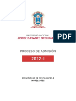 Proceso de Admisión 2022-I: Estadísticas de Postulantes e Ingresantes