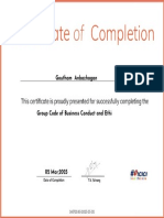 Certificate-Group Code of Business Conduct and Ethics-Goutham Anbazhagan