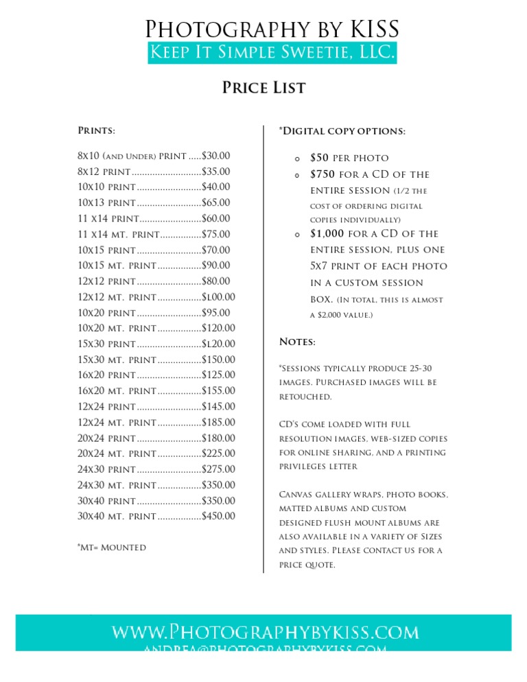 5x7 photo print cost