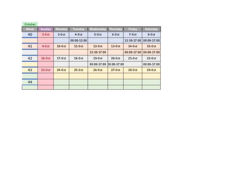 Okt Schedule | PDF