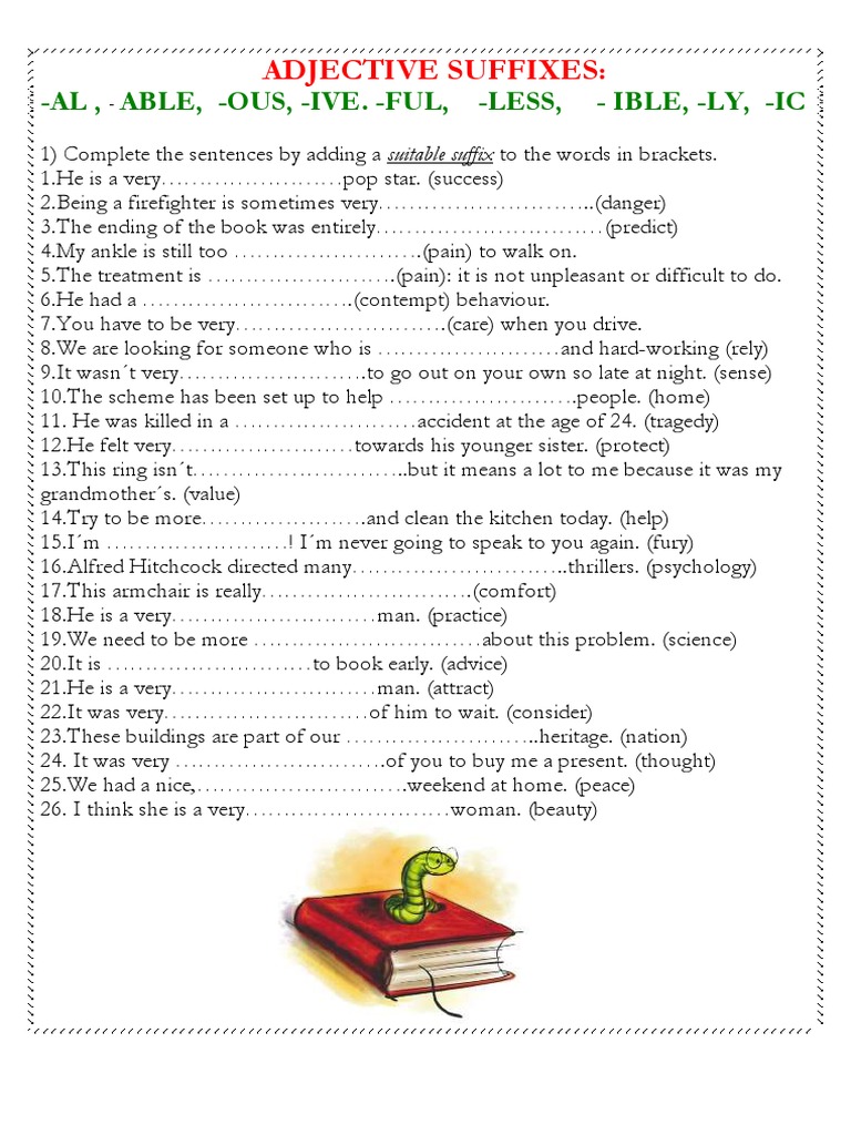Adjective Suffixes and Exercises | PDF | Language Arts & Discipline