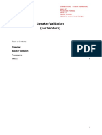 Speaker Validation Guidelines 