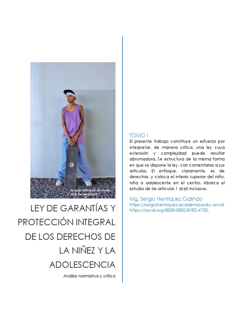 LEY DE GARANTÍAS Y PROTECCIÓN INTEGRAL DE LOS DERECHOS DE LA NIÑEZ Y ...