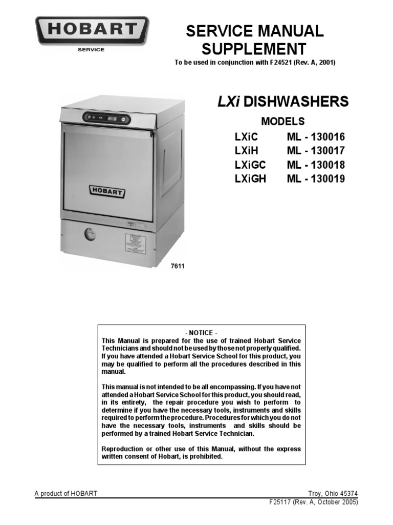 LXI Dishwasher SERVICE MANUAL PDF Valve Dishwasher