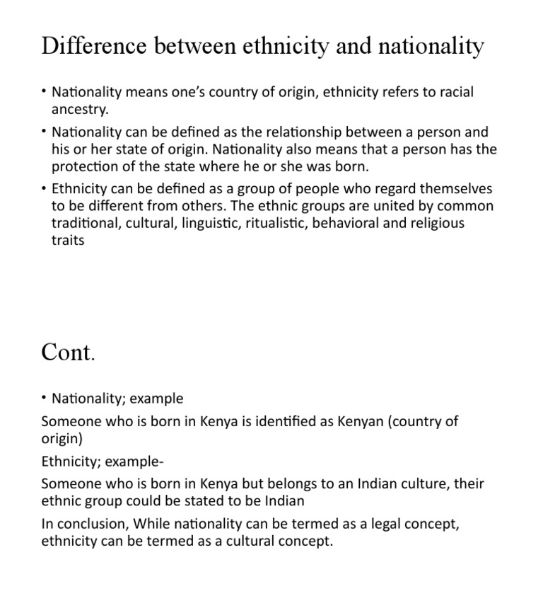 Difference Between Ethnicity And Heritage