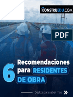 6 Recomendaciones para Residentes de Obra