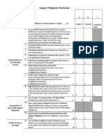 Standalone Support Obligation Worksheet