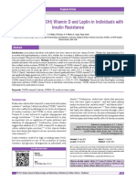 Association of 25 OH Vitamin D and Leptin In.6