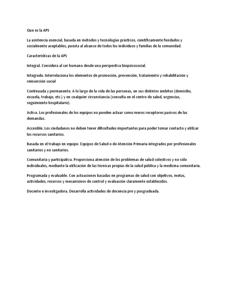 Resumen de Aps | PDF | Entorno natural | Salud pública