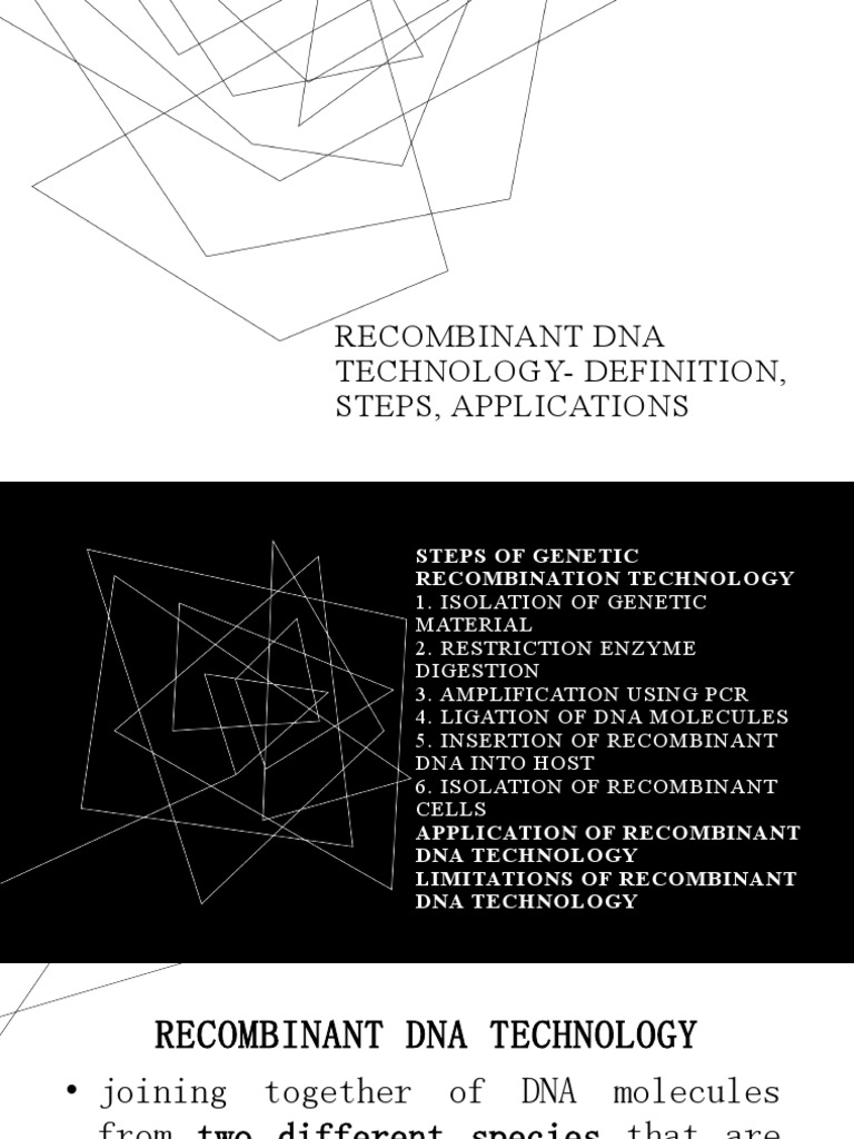 06 Recombinant DNA Technology | PDF | Recombinant Dna | Polymerase ...