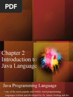 NChapter 2 Introduction to Java Language