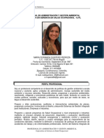 Perfil profesional en administración ambiental y salud ocupacional