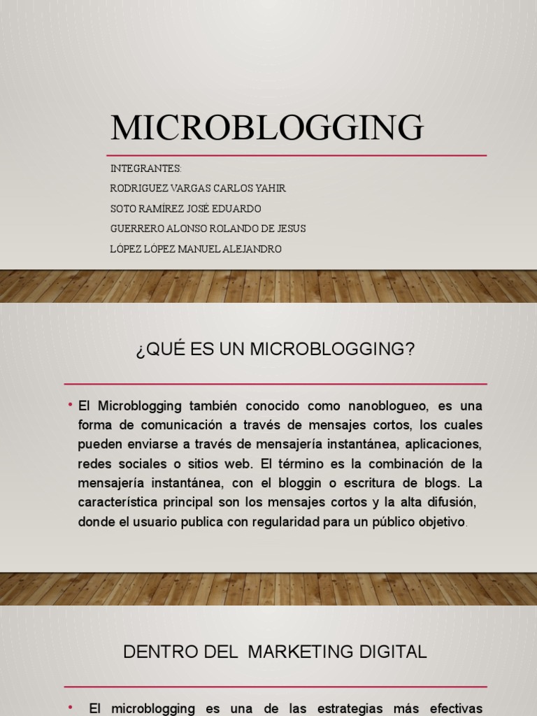 Qué es el Microblogging y Ejemplos | PDF | Microblogging | Blog