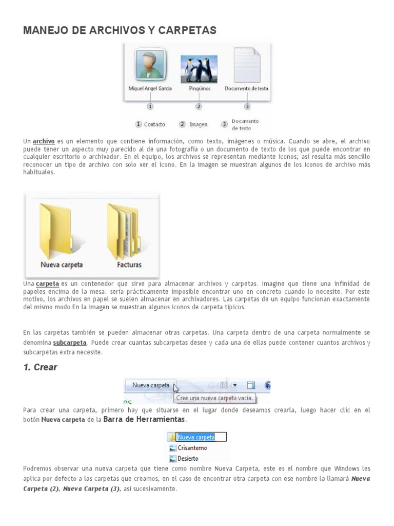 Manejo de Archivos en Windows | PDF | Archivo de computadora | Ventana ...